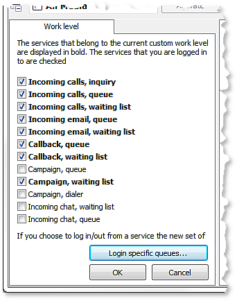 Work level support function